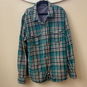 Toad&Co Teal Plaid Shirt Jacket